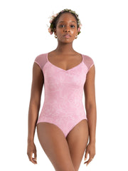 Capezio - Wildflower Daisy Cap Sleeve Leotard - Child/Adult (12089C/12089W) - Outline Floral Lilas