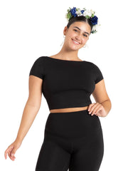 Capezio - Wildflower Clover Crop Top - Adult (12091W) - Black