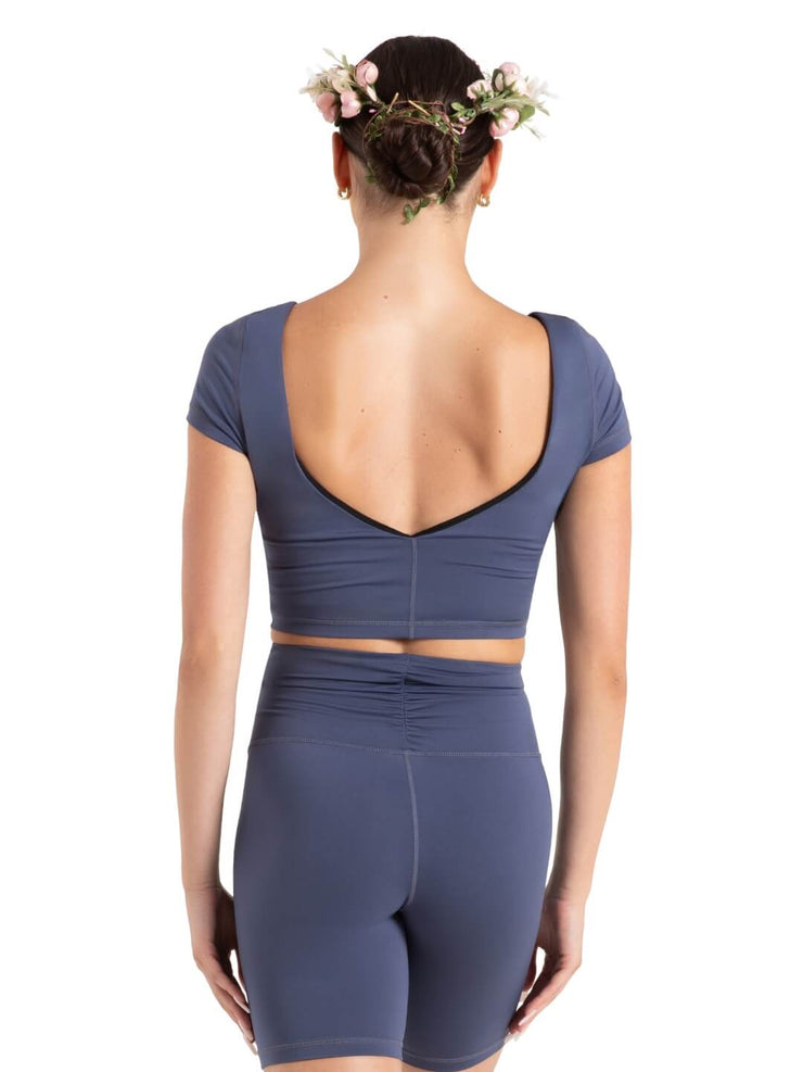 Capezio - Wildflower Clover Crop Top - Adult (12091W) - Crown Blue