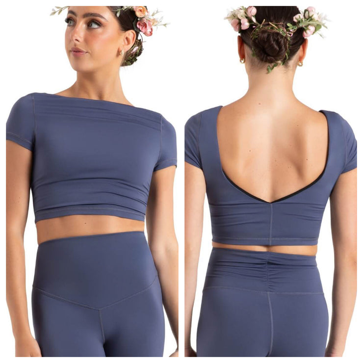 Capezio - Wildflower Clover Crop Top - Adult (12091W) - Crown Blue