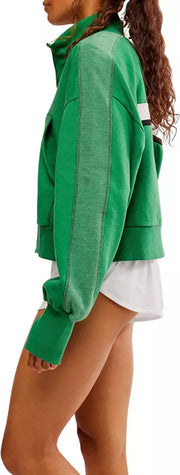 *Free People Movement - High Jump Zip Up - Adult (OB1997218-3358) - Heritage Green