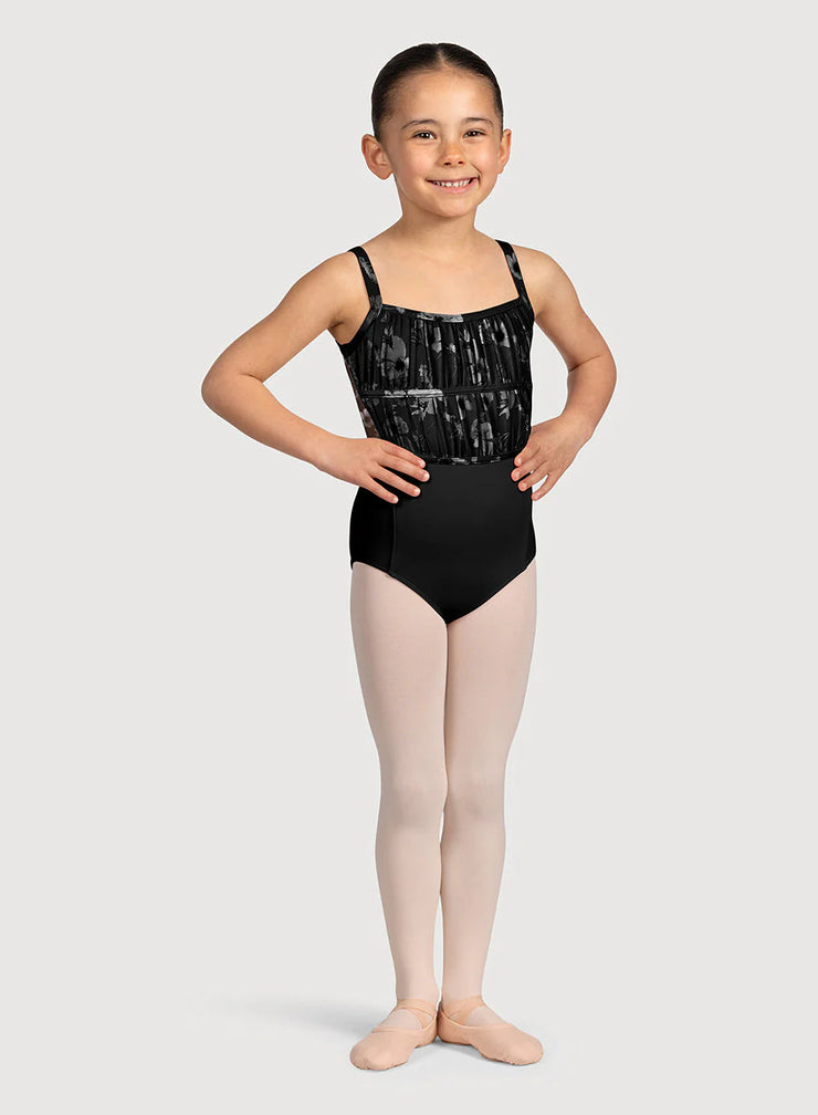 Bloch - Brooke Petal Scoop Neck Mesh Back Leotard - Child (CL5247) - Black