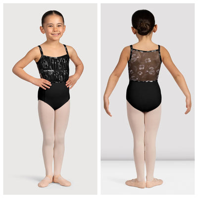 Bloch - Brooke Petal Scoop Neck Mesh Back Leotard - Child (CL5247) - Black