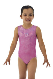 *Mondor - Printed Leotard - Child (17822) - Metallic Pink