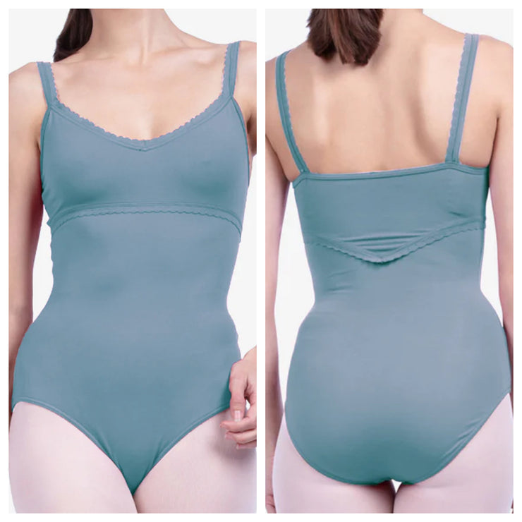 *Repetto - Fancy finishing details leotard - Adult (D0753N) - Vert Equateur