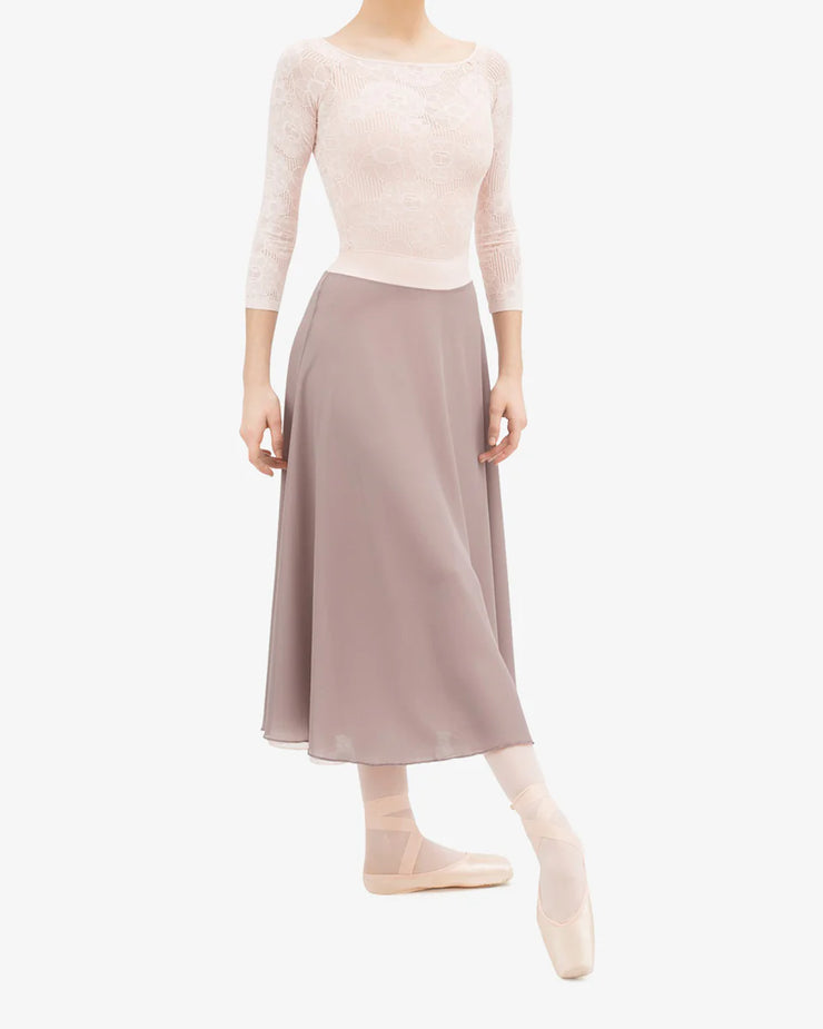 Repetto - Long Sleeves Top in Rosette Lace - Adult (D0686) - Rose Petal