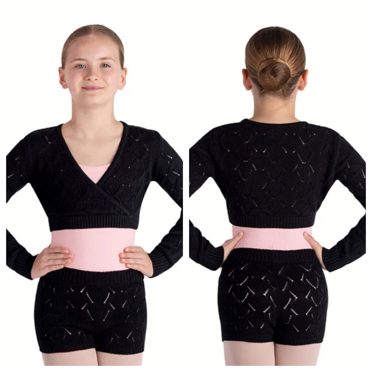 Bloch - Knit Wrap Top - Child (CZ5259)- Black