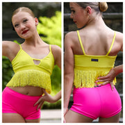 Oh La La Dancewear - The Isabella Top - Child (OLL319-BLY) - Blazing Yellow