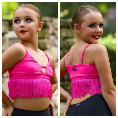 Oh La La Dancewear - The Isabella Top - Child (OLL319-NPK) - Neon Pink