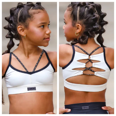 *Oh La La Dancewear - The Honor Top - Child/Adult (OLL322-CMB) - Coconut Milk/Black