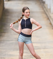 Oh La La Dancewear - The Hero Short - Child/Adult (OLL325-SLB) - Slate/Black