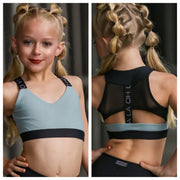 *Oh La La Dancewear - The Hero Top - Child/Adult (OLL324-SLB) - Slate/Black