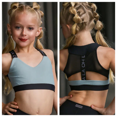 *Oh La La Dancewear - The Hero Top - Child/Adult (OLL324-SLB) - Slate/Black