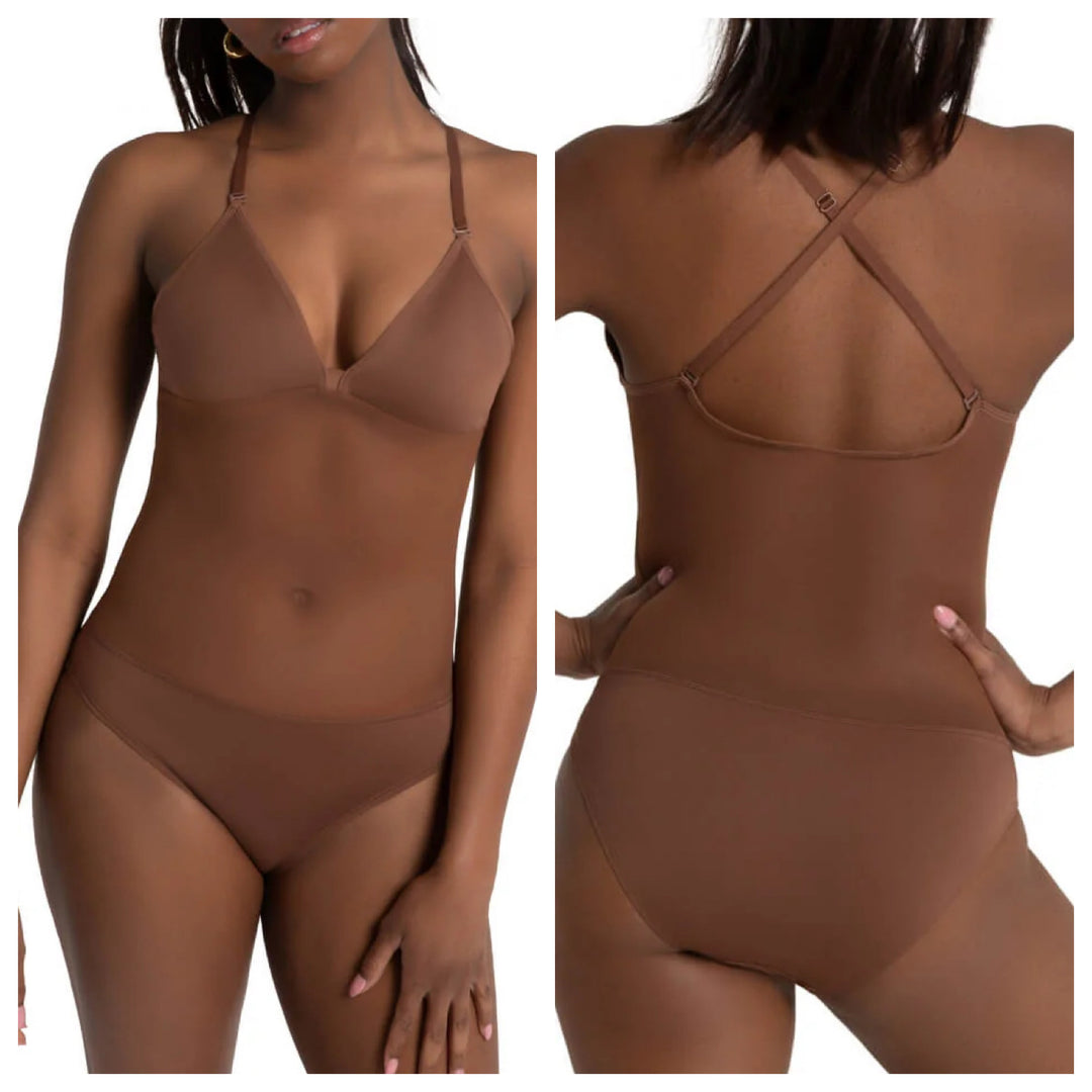 新品クラネLAYERED CAMISOLE SWIMWEAR ブラウン シンピンクラネLAYERED CAMISOLE SWIMWEAR ブラウン