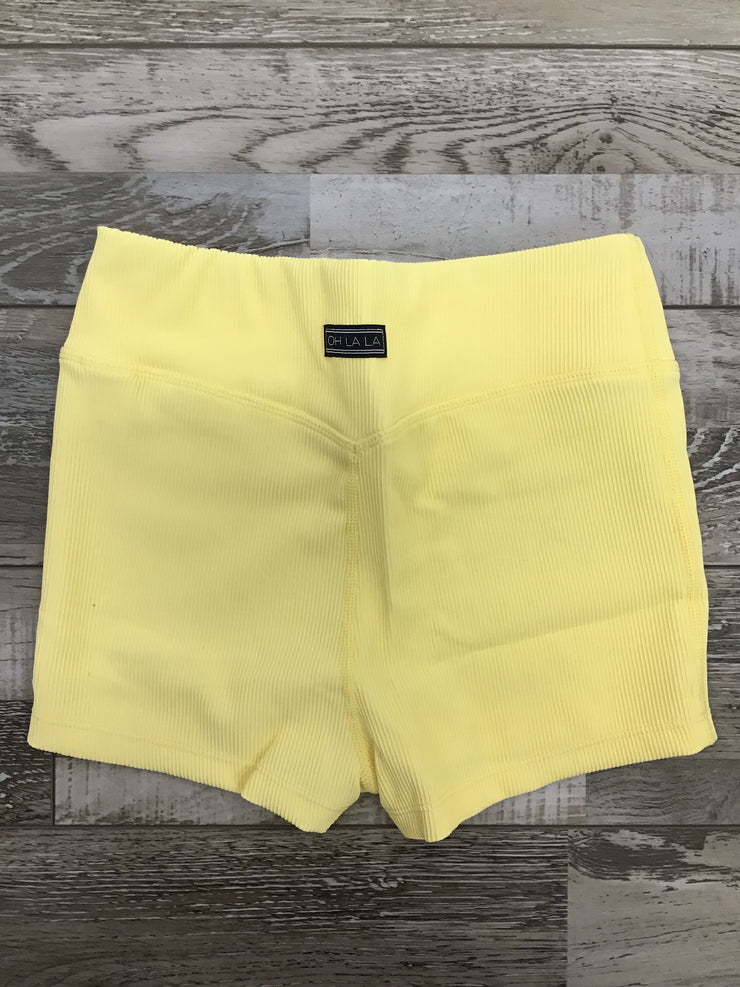 Oh La La Dancewear - The Forever Ribbed Short - Child (OLL193-SUN) - Sunshine Final Sale