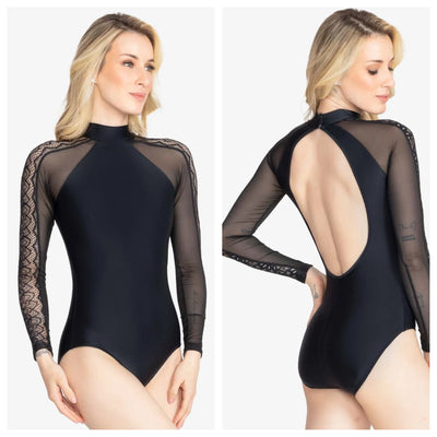 So Danca - Larissa Long Sleeve Leotard - Adult (RDE2780-01) - Black