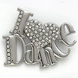 *Dasha Designs - "I Love Dance" Pin (2602-D)