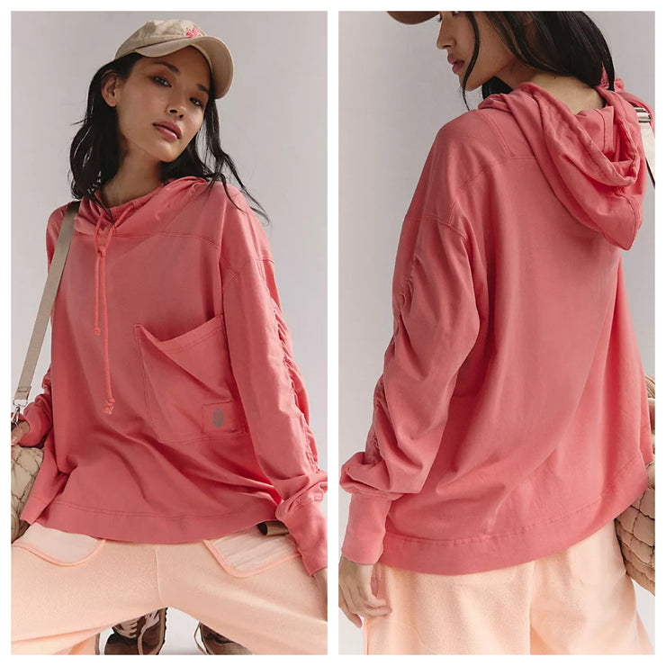 Free People Movement - Hot Shot Hooded Layer - Adult (OB2121148-6203) - Hibiscus