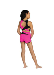 Danz N Motion - Lily Short - Child (25401C) - Black/Neon Pink