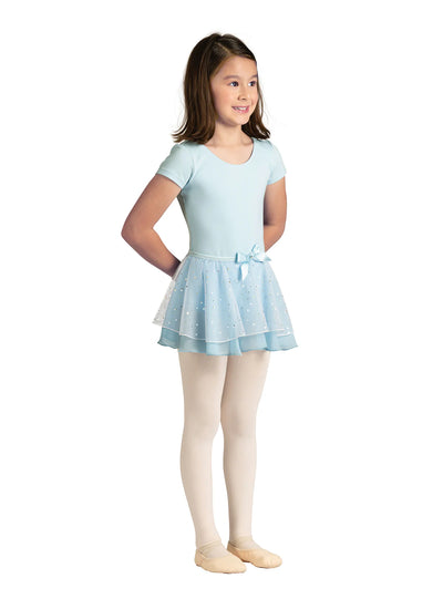 Danz N Motion - Crystal Sparkle Dance Skirt - Child (233) - Light Blue
