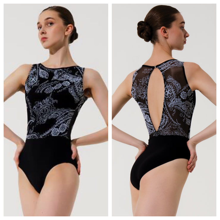 Nikolay - Oda Tank Style Leotard - Adult (DA2087MPN) - Black/White