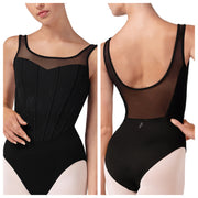 Bloch - Embroidered Corset Tank Leotard - Adult (L50002) - Black