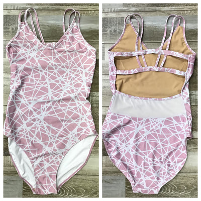 Chic Ballet Dancewear Co. - The Amelia Leotard - Child (CHIC101-BST) - Pink/White  FINAL SALE