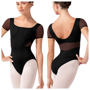 Bloch - Embroidered Corset Cap Sleeve Leotard - Adult (L20001) - Black