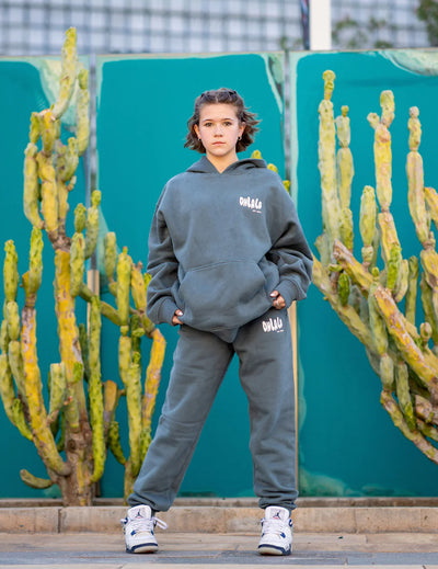 Oh La La Dancewear - The Epic Sweatpant - Child (OLL384-GBC) - Goblin Blue/ Cloud Dancer