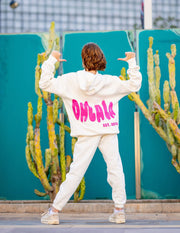 Oh La La Dancewear - The Epic Sweatpant - Child (OLL384-CDS) - Cloud Dancer/ Strawberry Moon