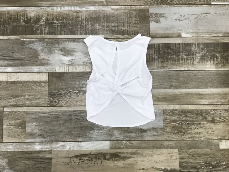 Bloch - Tracy Front Print Back Twist T-Short - Child (CZ30005) - White