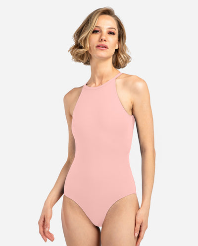 *Lulli Dancewear - Paulina High Neck Leotard - Adult (LUB878) - Dusty Rose