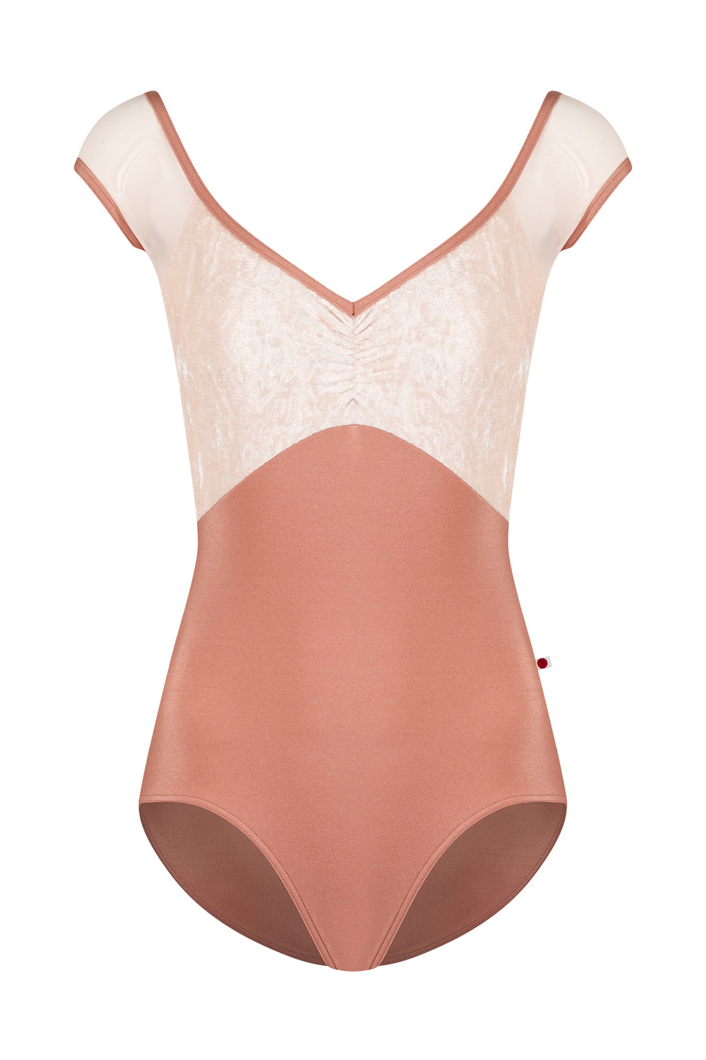 Yumiko - Elli Mesh Cap Sleeve Leotard - Adult - Rosewood