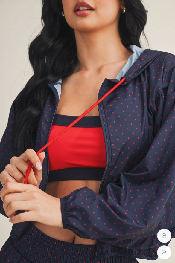 Kimberly C - Lightweight Polka Dot Print Jacket - Adult (TP80139
