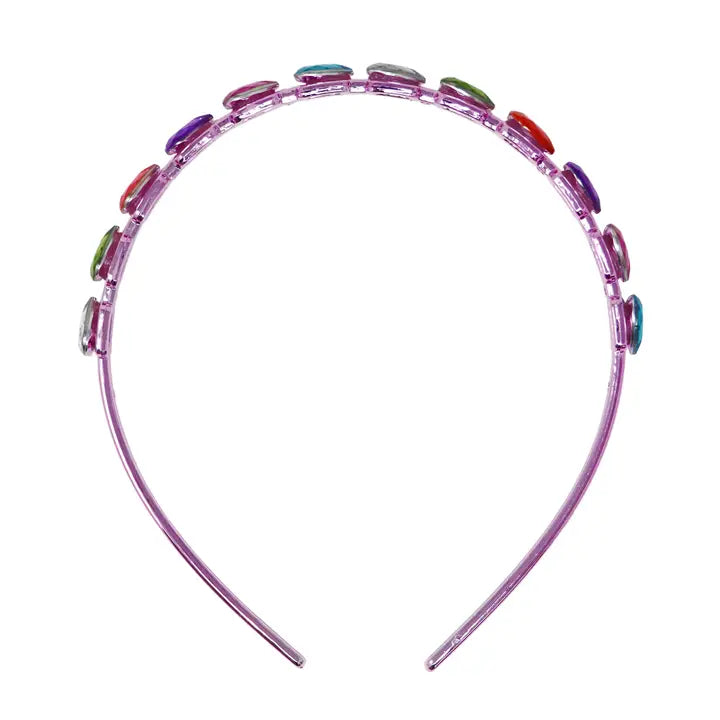 Pink Poppy - Rainbow Gem Headband (HB148) - Purple