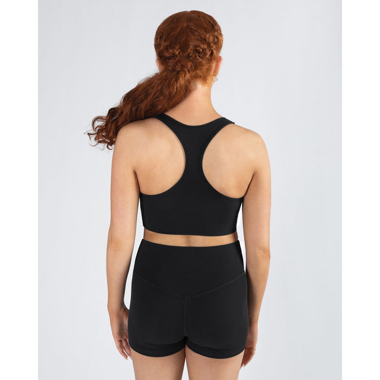 *Energetiks - Eve Rib Crop - Adult (IC142RIB-BLK) - Black