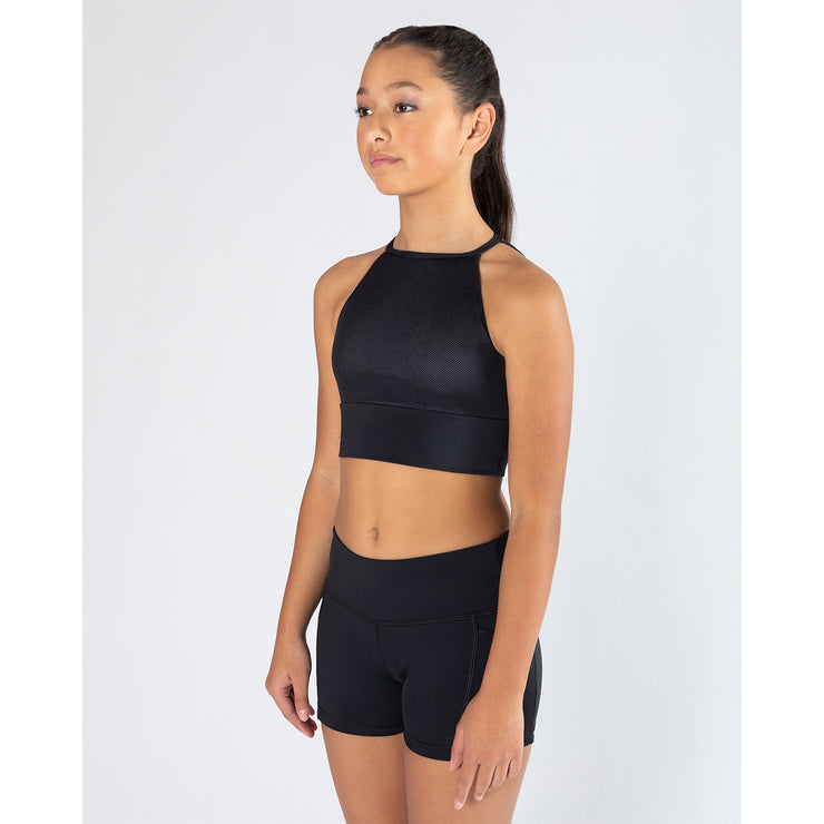 *Energetiks - Tora Crop Top - Child (ICC146MF-BLK) - Black