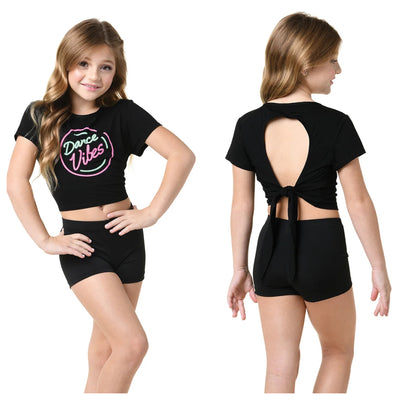 Danz N Motion - Kids Dance Vibes T-Shirt - Child (22300C) - Black