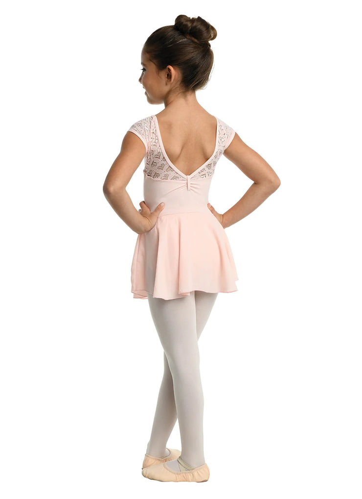Danz N Motion - Nicole Cape Sleeve Dress - Child (23207C) - Rose (GSO)