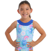 Snowflake Designs - Sprinkles Gymnastics Leotard- Child (SPRIBLUCONF) - Blue (GSO)