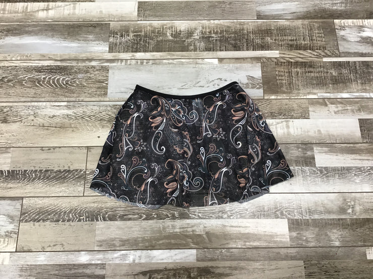 Mirella - Printed Mesh Pull On Skirt - Adult (MS163) - Black (GSO)