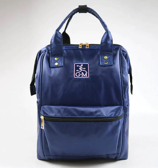 anello backpack leather navy blue Gaynor Minden - Studio Bag