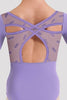Bloch - Floral Flock Print 3/4 Sleeve Leotard - Child (CL60005-LLC) - Lilac