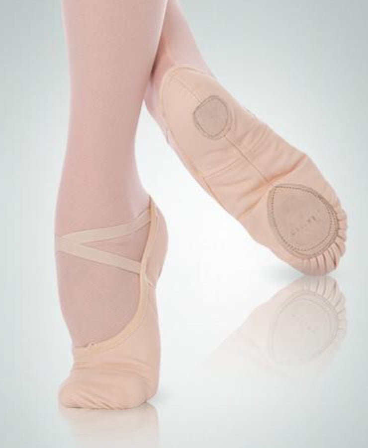 Body Wrappers - Split Sole totalSTRETCH Canvas Ballet Shoes - Adult (246A) - Peach (GSO)