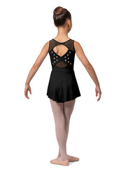 Bloch - Embroidered Open Back Skirted Leotard - Child (CL9645) - Black (GSO)