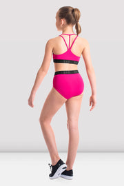Bloch - Girls Alexia Logo Elastic Crop Top - Child (FT5088C) - Hot Pink (GSO)