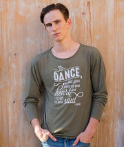 Covet Dance - Heart and Soul Long Sleeve Tee - Adult (HAS-LST) - Olive Green (EDNC) FINAL SALE