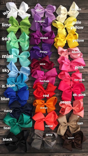 Hair Bows - Solid -  Various Colors (GSO)