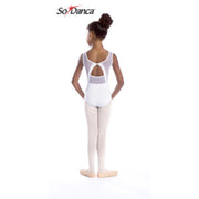 So Danca - Round Neck Mesh Panel Leotard - Child (L-1729ME) - White (GSO)