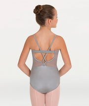 Body Wrappers - Pointelle Mesh Bustier Leotard - Child/Adult (P1182) - Steel (GSO) FINAL SALE